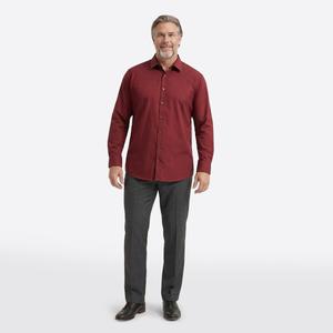 Mens Big & Tall Christian Aujard Stretch Dress Shirt - Cherry alternate view